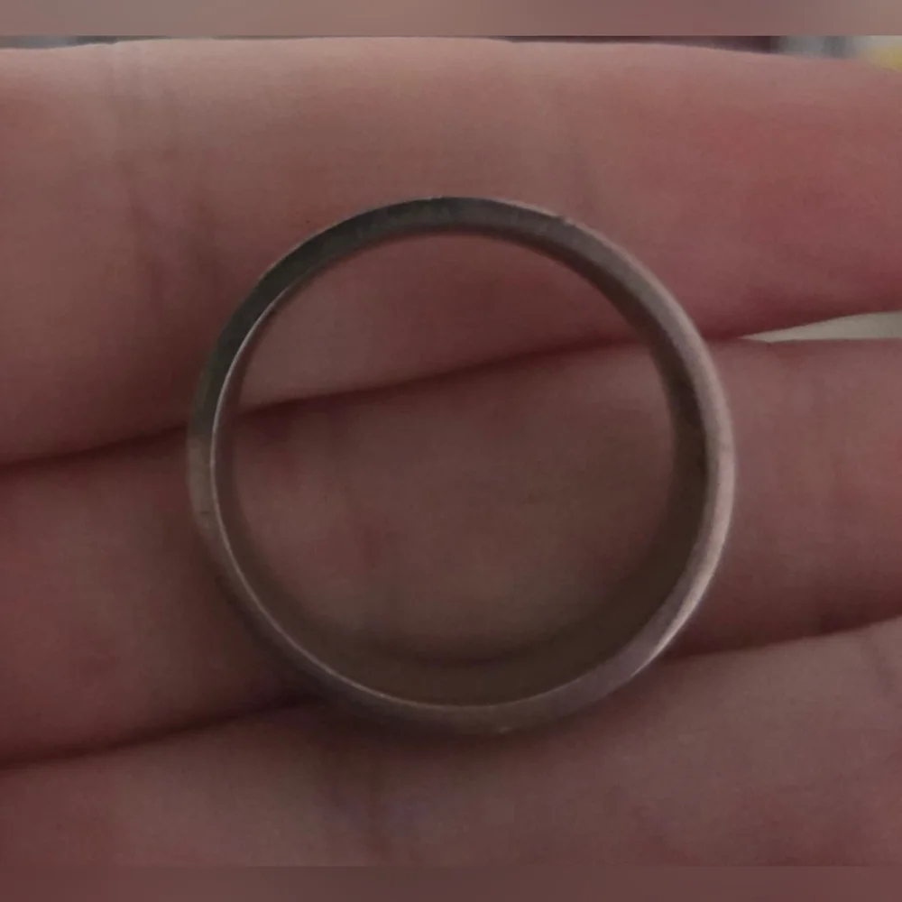 Men's Black and Silver Ring - Picture 2 of 6